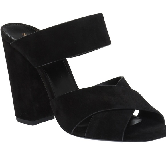 Saint Laurent Suede Mule Sandals - Picture 8 of 9